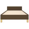 vidaXL Posteljni okvir brez vzmetnice temno rjav 90x190 cm blago
