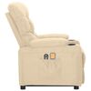 vidaXL Masažni stol s funkcijo vstajanja krem blago