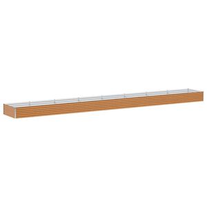 vidaXL Vrtna visoka greda 775 x 100 x 36 cm Cinkana jeklena