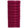 vidaXL Premium brisače SOLUND 10 kos bordo 50x100 cm 600 g/m2