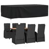 vidaXL Pokrivalo za vrtno pohištvo črno 315x180x74 cm 420D oxford