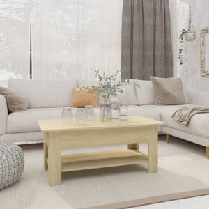 vidaXL Klubska mizica sonoma hrast 102x55x42 cm iverna plo&scaron;ča