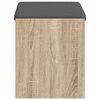 vidaXL Haldna klop z blazino s polico Sonoma hrast 63 x 38 x 45 cm