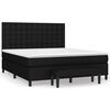 vidaXL Box spring postelja z vzmetnico črna 160x200 cm blago