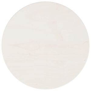 vidaXL Mizna plo&scaron;ča okrogla bela &Oslash;30x3 cm trdna borovina