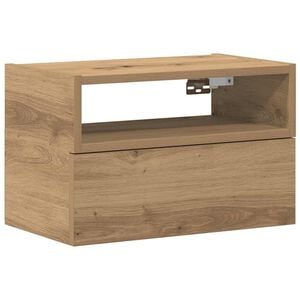 vidaXL Stenska nočna omarica artisan hrast 45x26x28,5 cm