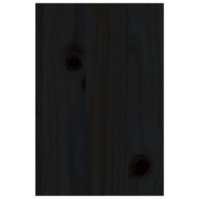 vidaXL Stojalo za zaslon črno 81x20x30 cm trdna borovina