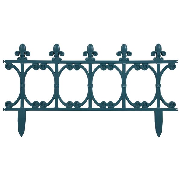 vidaXL Obroba za travo 16 kosov zelena 10 m PP