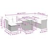 vidaXL Vrtna sedežna garnitura z blazinami 9-delna siv ratan/akacija