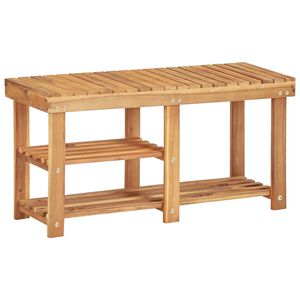 vidaXL Stojalo za čevlje 90x32x46 cm trden akacijev les