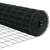 vidaXL Ograja s stebrom Siva 0,6 x 10 m Jeklo in PVC