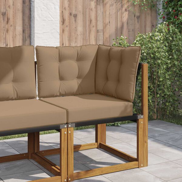 vidaXL Zunanja blazina za kavč 3 pcs Taupe Poliester