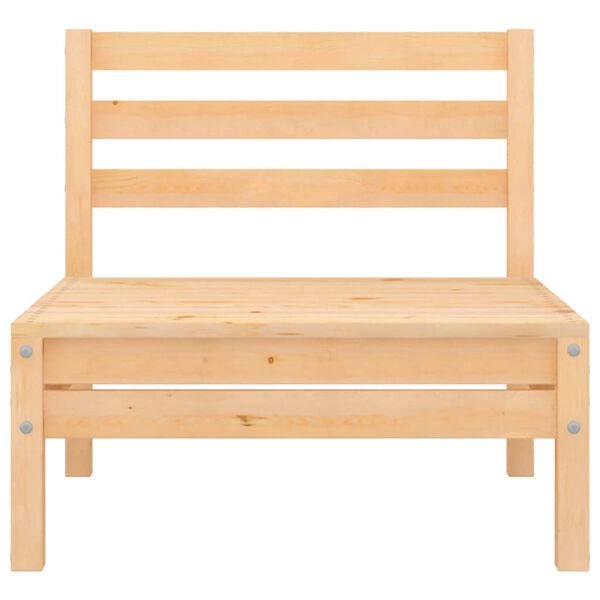 vidaXL Vrtna sedežna garnitura 3-delna trdna borovina