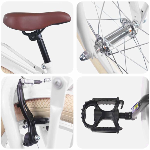 vidaXL Otro&scaron;ko Kolo 20 Palcev za starost od 6 do 11 let Bela