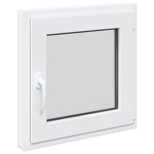 vidaXL Notranja barva okna za klet bela RISOR 50 x 50 cm