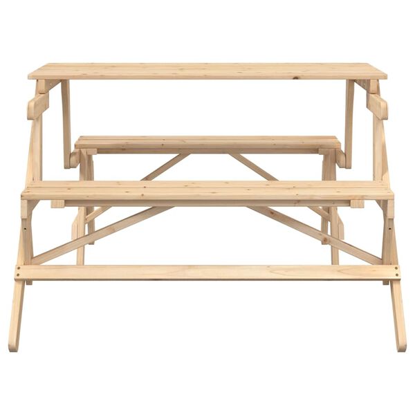 vidaXL Piknik miza s klopmi trden les jelke 2 v 1 konvertibilna