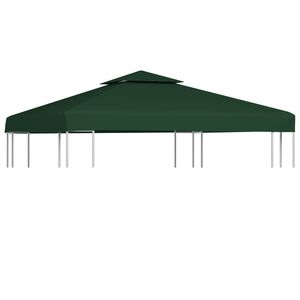 vidaXL Nadomestna streha za paviljon 310 g/m&sup2; zelena 3x3 m