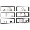 vidaXL Stenske police kockaste 6 kosov sive 80x15x26,5 cm