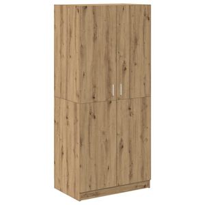 vidaXL Garderobna omara artisan hrast 90x52x200 cm inženirski les
