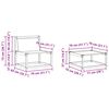 vidaXL Zunanja garnitura za sedenje z blazino 6 pcs Naravna in smetana