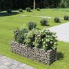 vidaXL Visoka greda gabion pocinkano jeklo 180x50x50 cm