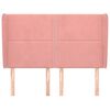 vidaXL Vzglavje z u&scaron;esi roza 147x23x118/128 cm žamet