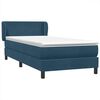 vidaXL Box Spring postelja z vzmetnico Temno modra 100x220 cm Velvet