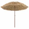 vidaXL Plažni dežnik 255 x 255 x 255 cm Poliester in jeklo Naravna