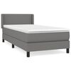 vidaXL Box spring postelja z vzmetnico temno siva 80x200 cm blago
