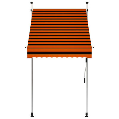 vidaXL Ročno zložljiva tenda 100 cm oranžna in rjava