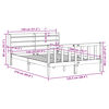 vidaXL Posteljni okvir z vzglavjem vo&scaron;čeno rjava 120x200 cm borovina