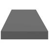 vidaXL Stenske police 2 kosa visok sijaj sive 90x23,5x3,8 cm MDF