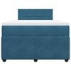 vidaXL Box spring postelja z vzmetnico modra 120x190 cm žamet