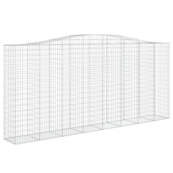 vidaXL Obokane gabion ko&scaron;are 6 kosov 400x50x180/200cm pocinkano železo