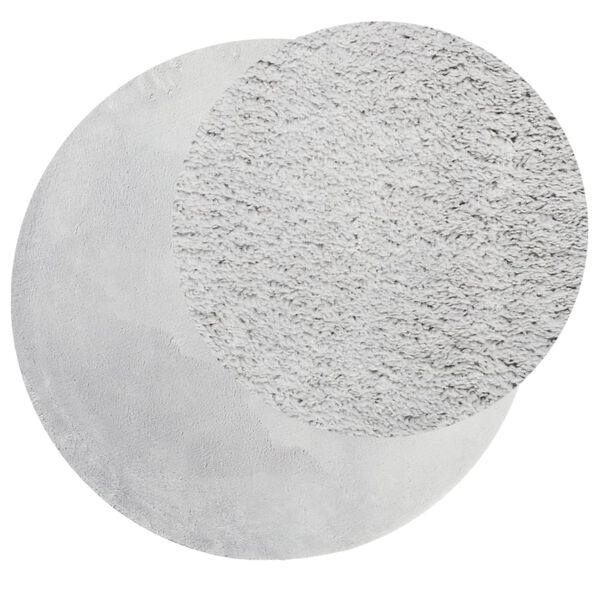 vidaXL Preproga HUARTE kratka vlakna mehka in pralna siva &Oslash; 100 cm