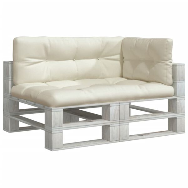 vidaXL Blazine za palete 3 kosi krem blago