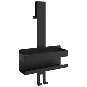 vidaXL Viseče stojalo za prho mat črno bru&scaron;eno 304 nerjaveče jeklo