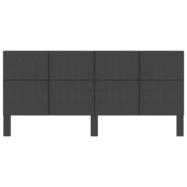 vidaXL Posteljno vzglavje temno sivo blago 200x200 cm