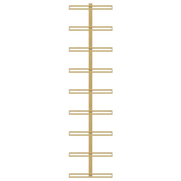 vidaXL Stensko stojalo za vino za 9 steklenic 2 kosa zlato železo