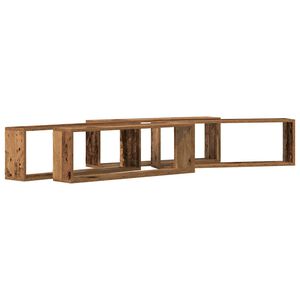 vidaXL Stenske police 4 pcs Star les 80 x 15 x 26 cm Konstruiran les