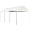 vidaXL Paviljon s streho bel 6,69x2,28x2,69 m polietilen
