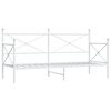 vidaXL Dnevna postelja brez vzmetnice Bela 90x200 cm Jeklo