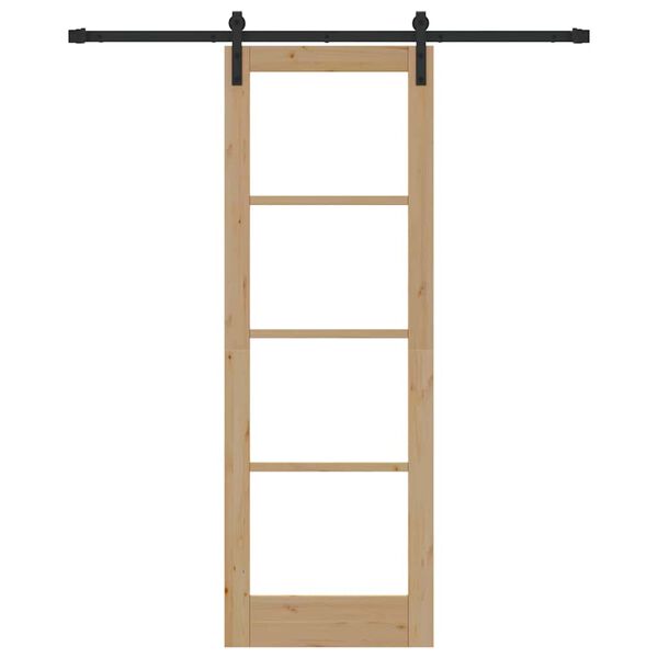 vidaXL Drsna vrata ORKDAL Naravna in črna 73,5 x 211 cm