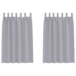 vidaXL Zavese za zatemnitev z obroči 2 kos Kovinsko siva 175 x 140 cm