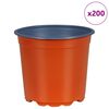 vidaXL Cvečni lonec 200 pcs Keramika &Oslash; 15 x 13 cm Plastika