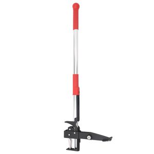 vidaXL Odstranjevalec plevela rdeč srebrn 99,5 cm eloksiran aluminij