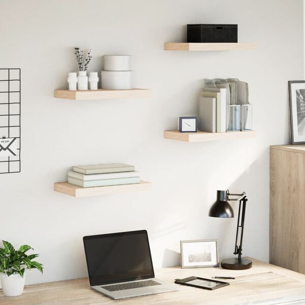 vidaXL Viseče police 4 kosi 40x23,5x4 cm inženirski les