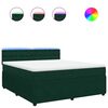 vidaXL Box spring postelja z vzmetnico temno zelena 180x200 cm žamet