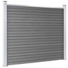 vidaXL Komplet ograjnih panelov WPC 526x146 cm siv