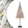 vidaXL Božično drevo med 300 LED z stojalom Bela 210 cm PE in jeklo